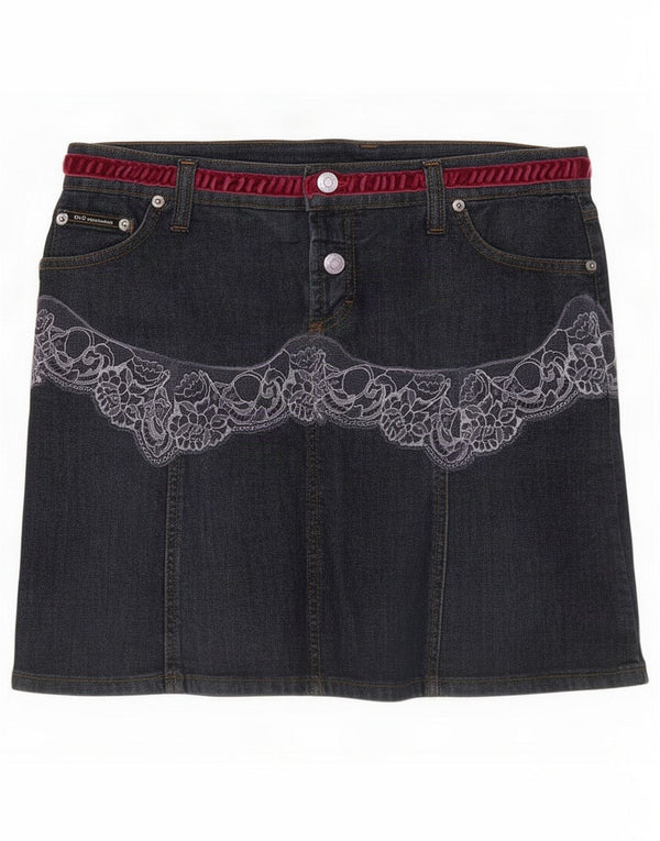 Dolce & Gabbana Saia jeans feminina IT 42 Médio W28 Azul