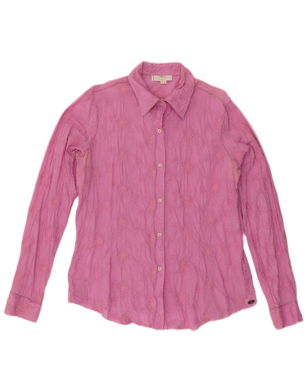 Camisa feminina Marlboro Classics EU 50 3XL algodão floral rosa