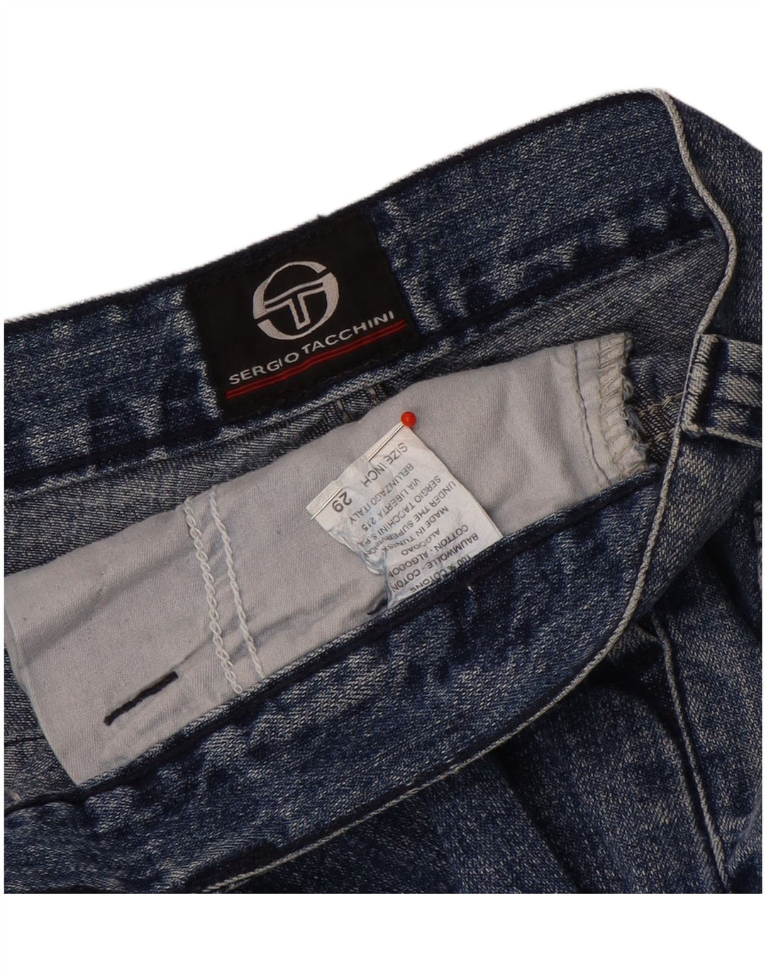 Sergio Tacchini Calça Jeans Feminina Bootcut W29 L35 Azul Algodão