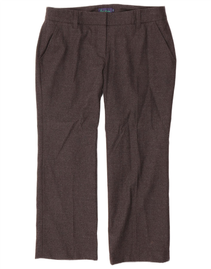 BODEN Womens Straight Suit Trousers UK 16 Large W36 L29 Grey Wool