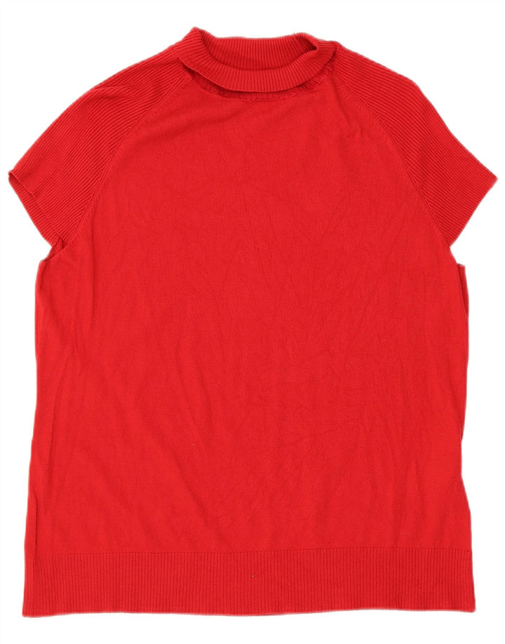 Blusa feminina regular ELENA MIRO Reino Unido 14 viscose vermelha média