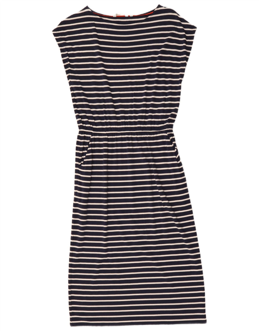 Vestido bainha BODEN UK 12 Modal listrado azul marinho médio