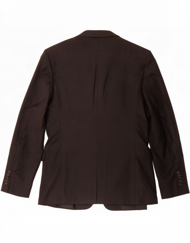 Jaqueta blazer masculina Zara com 2 botões EU 46 poliéster preto pequeno