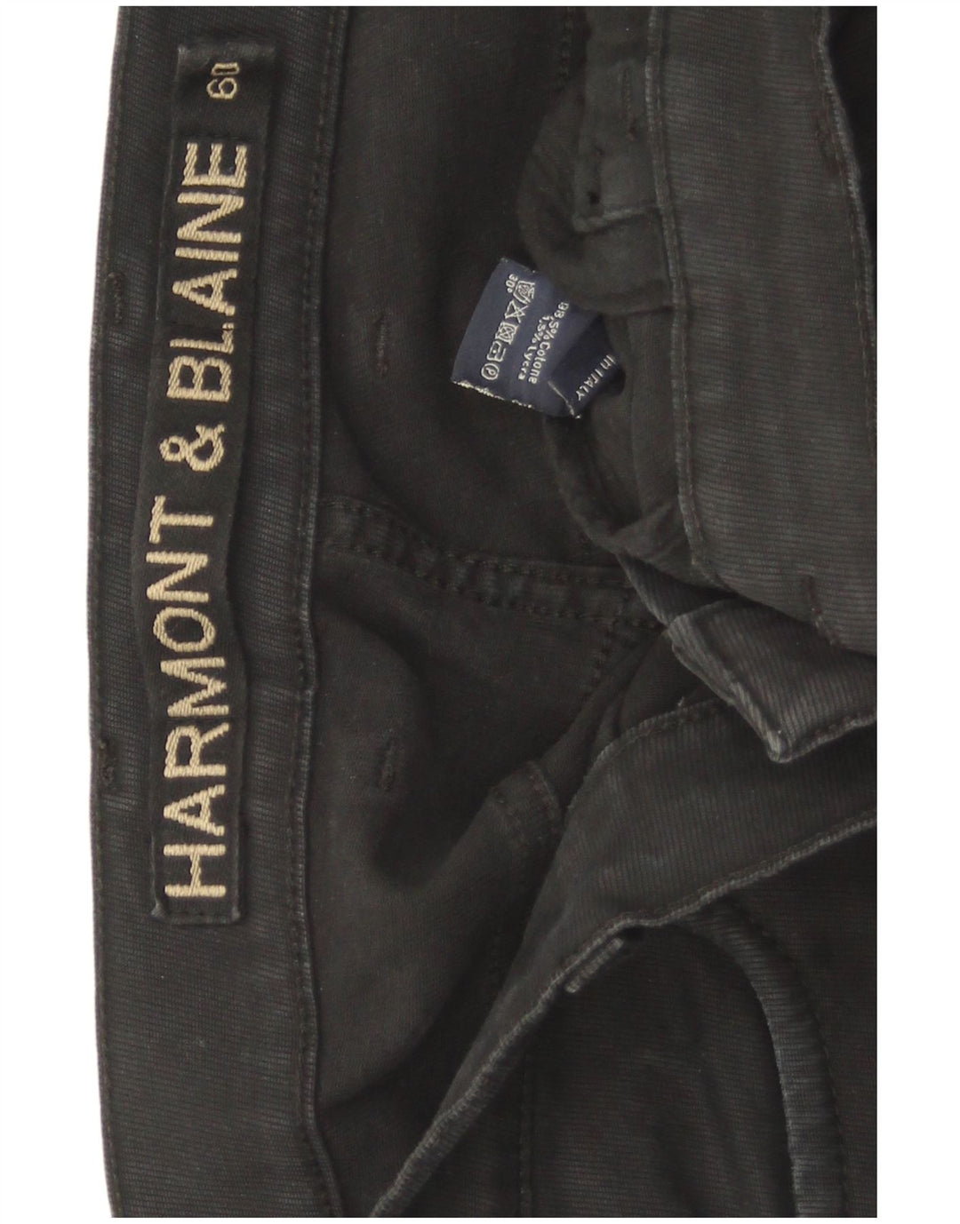 Calça jeans masculina Harmont & Blaine W42 L27 algodão preto