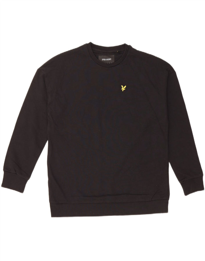 LYLE & SCOTT moletom masculino jumper médio algodão preto