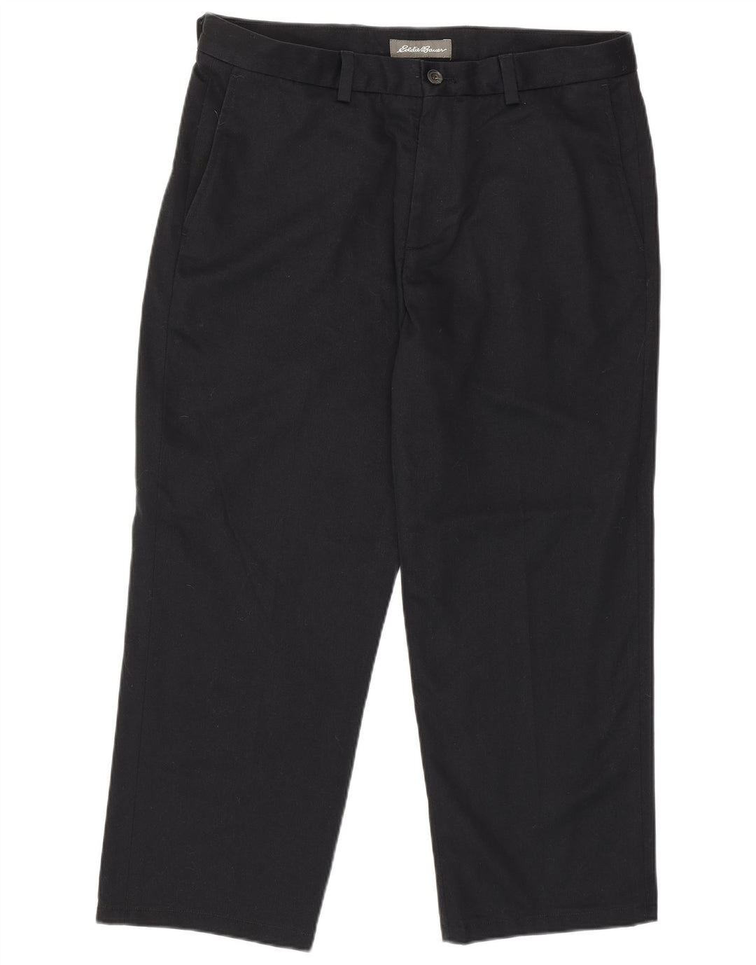 EDDIE BAUER Calça Chino Masculina Reta W34 L27 Preta