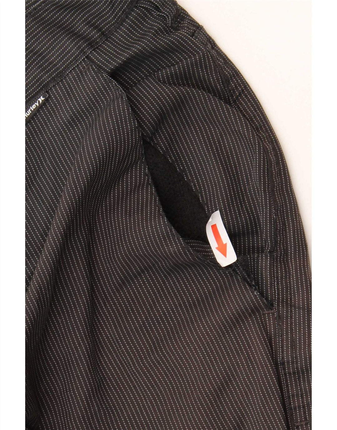 Shorts Chino masculino Hurley W38 XL preto listrado poliéster
