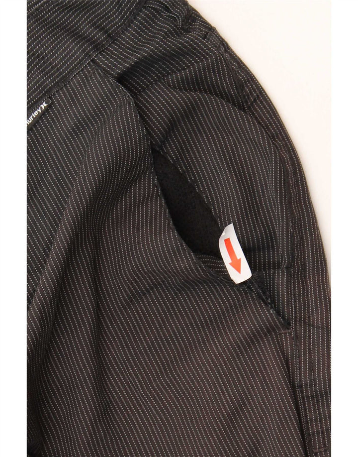 Shorts Chino masculino Hurley W38 XL preto listrado poliéster