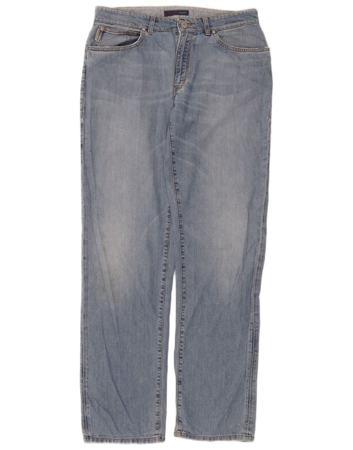 Jeans retos femininos Trussardi W32 L34 algodão azul