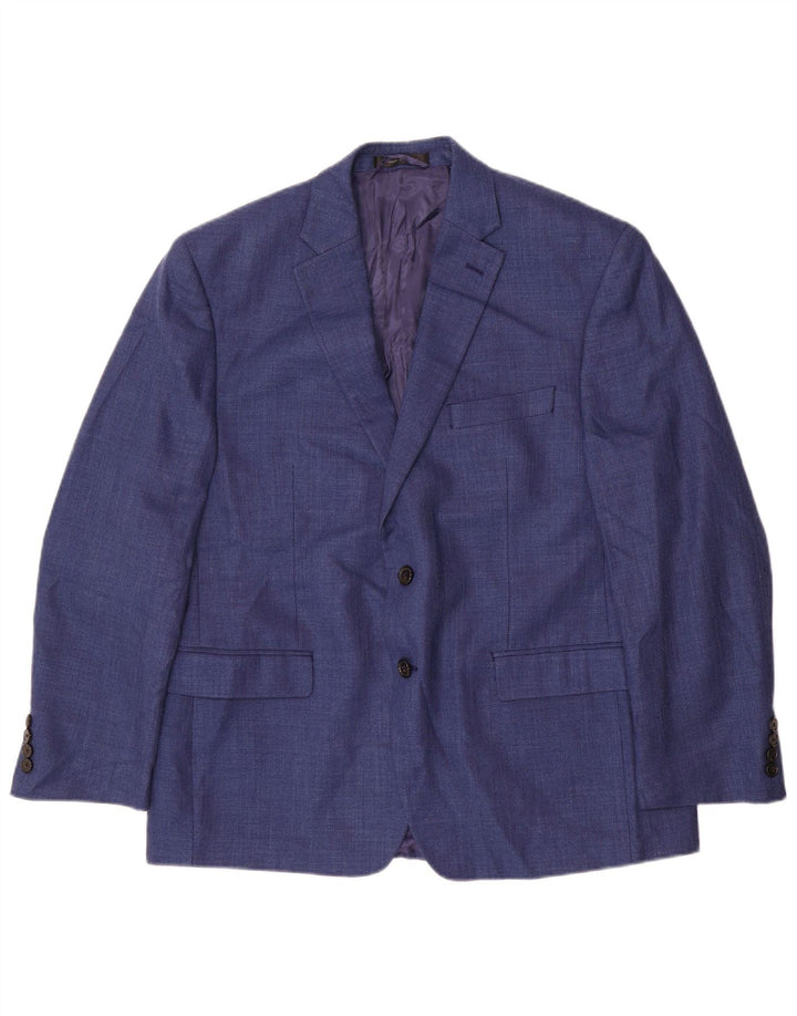 Jaqueta blazer masculina Ralph Lauren com 2 botões Reino Unido 42 XL azul poliéster