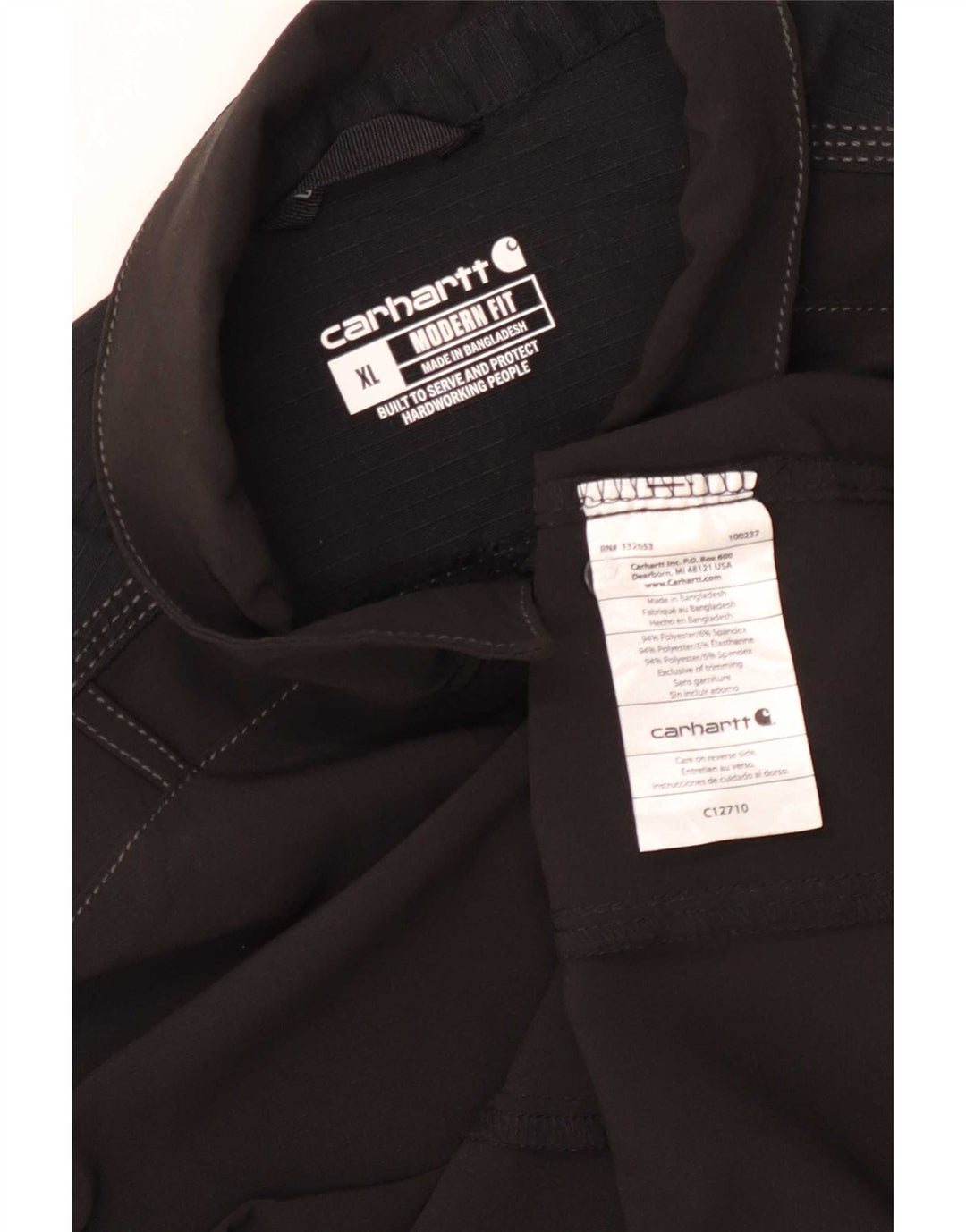 Pulôver masculino Carhartt de manga curta com ajuste moderno XL preto poliéster