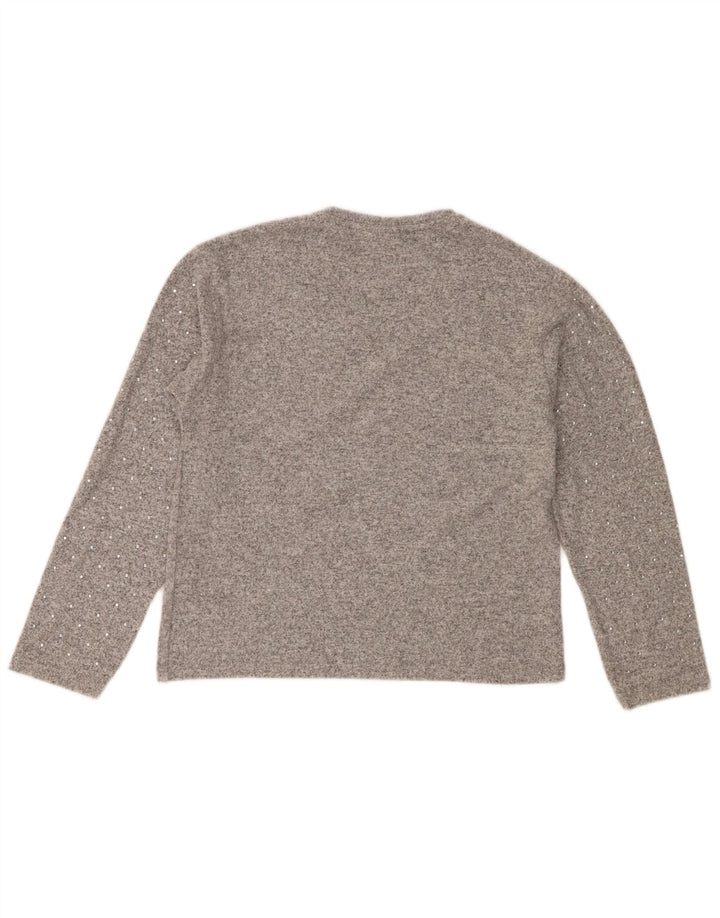 Suéter Zara Girls com gola redonda 11-12 anos cinza poliéster