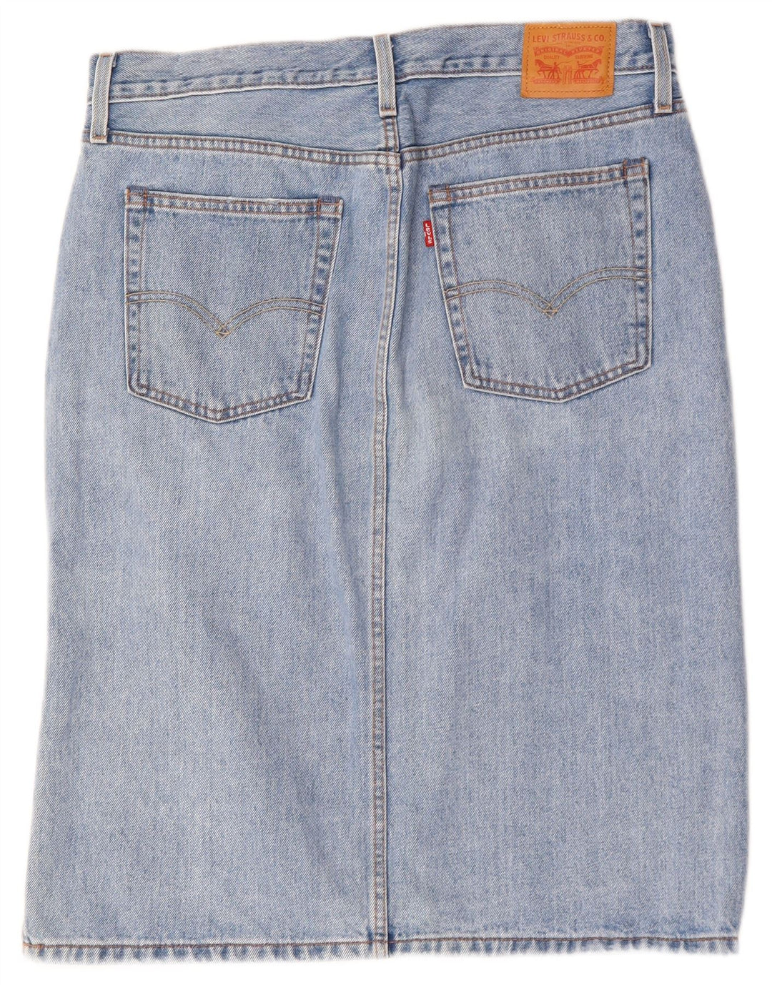 Saia jeans feminina LEVI'S W32 grande algodão azul