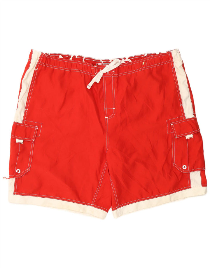 Shorts de natação masculino MOSSIMO XL vermelho colorblock poliéster