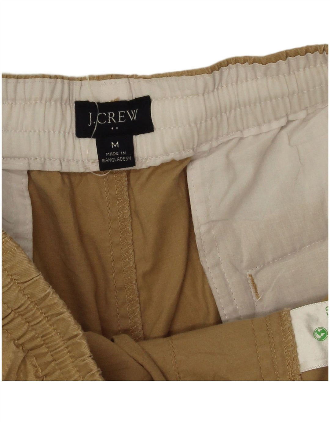 J. Crew Mens Chino Shorts Médio W30 Algodão Bege