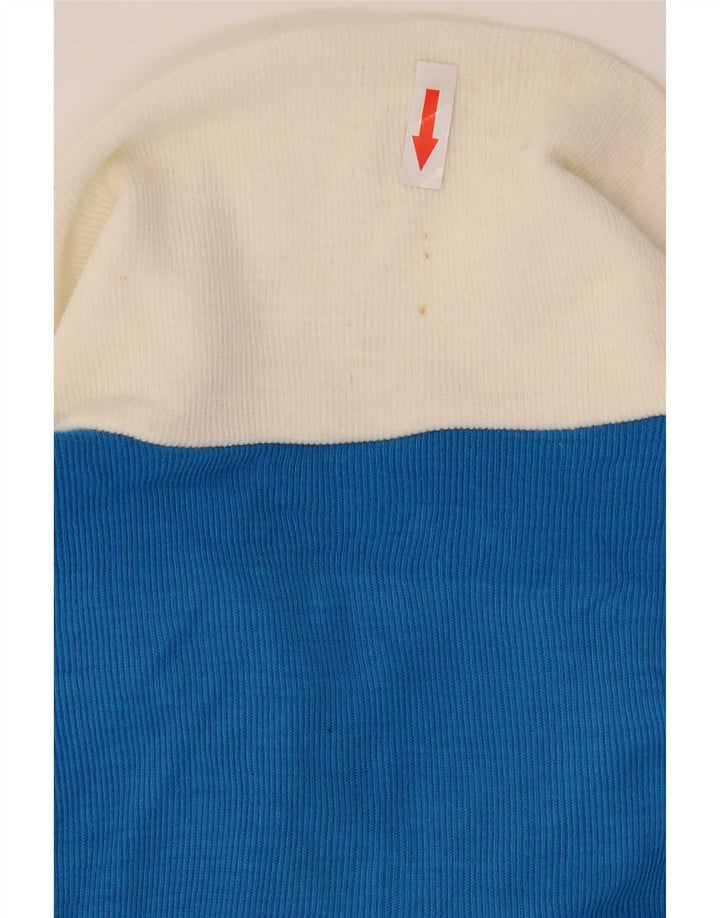 Camisa polo vintage masculina gráfica de manga comprida rugby azul médio