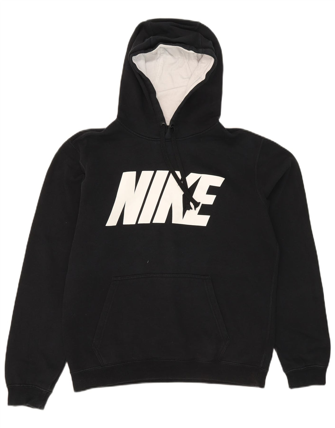 Nike masculino gráfico moletom com capuz médio algodão preto