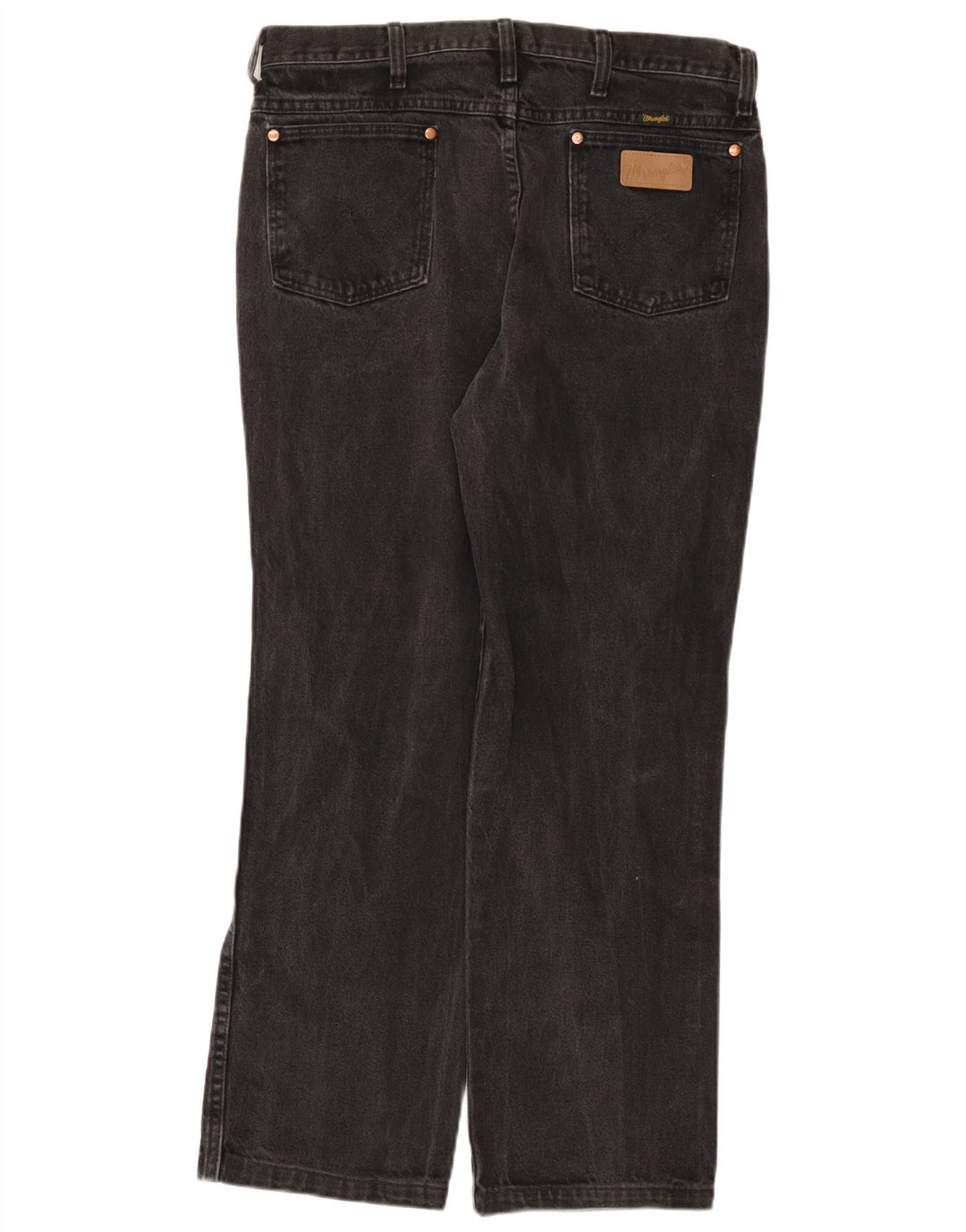 Wrangler Mens Straight Jeans W34 L29 Algodão Preto
