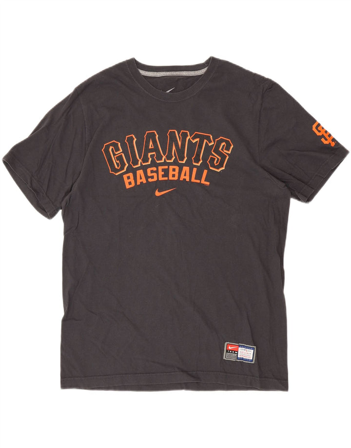 Camiseta masculina Nike San Francisco Giants Regular Fit com estampa gráfica grande cinza