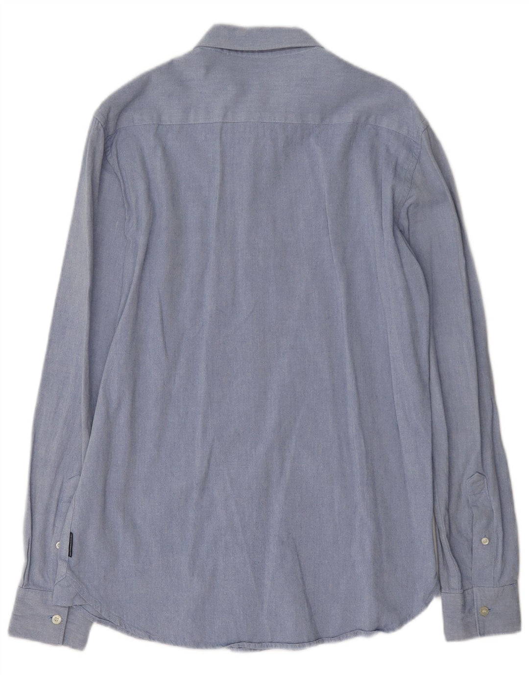 Camisa masculina French Connection pequena azul algodão