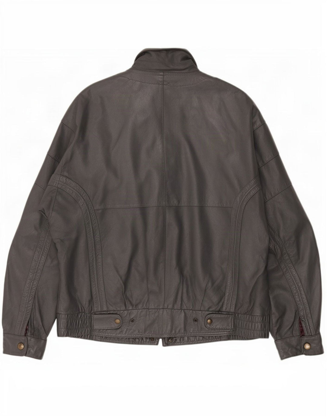 Jaqueta de couro masculina vintage IT 50 grande preta