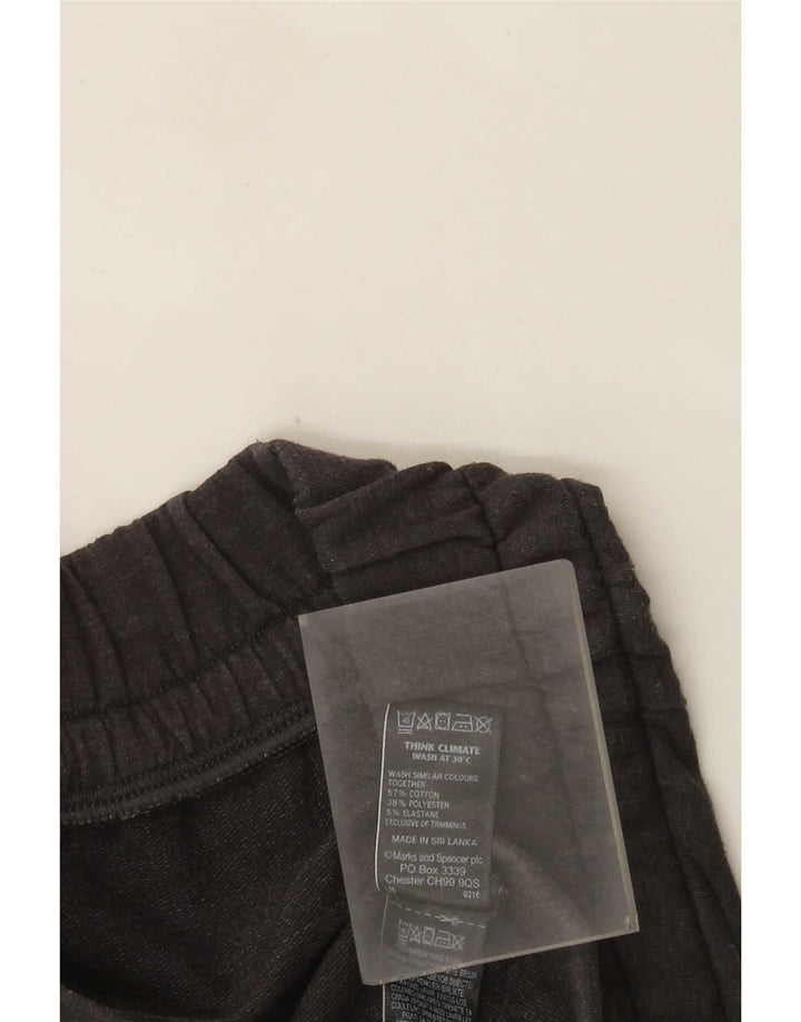 Calça de treino feminina Marks & Spencer Reino Unido 12 algodão cinza médio