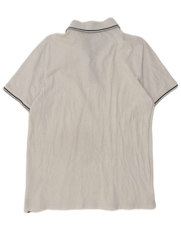 Camisa polo masculina Champion XL listrada branca de algodão