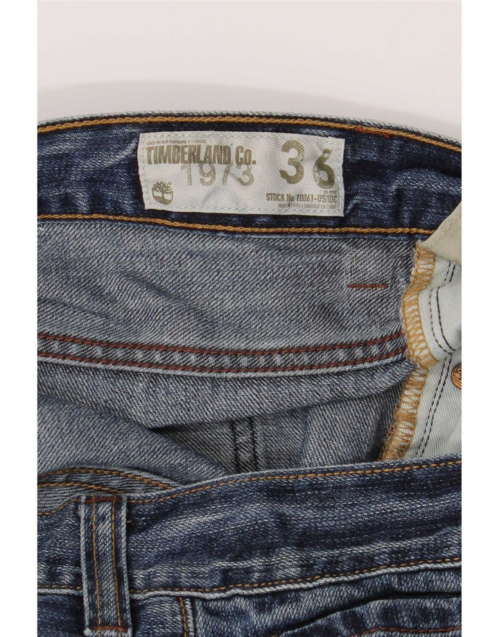 Calça jeans reta masculina Timberland W36 L32 azul algodão