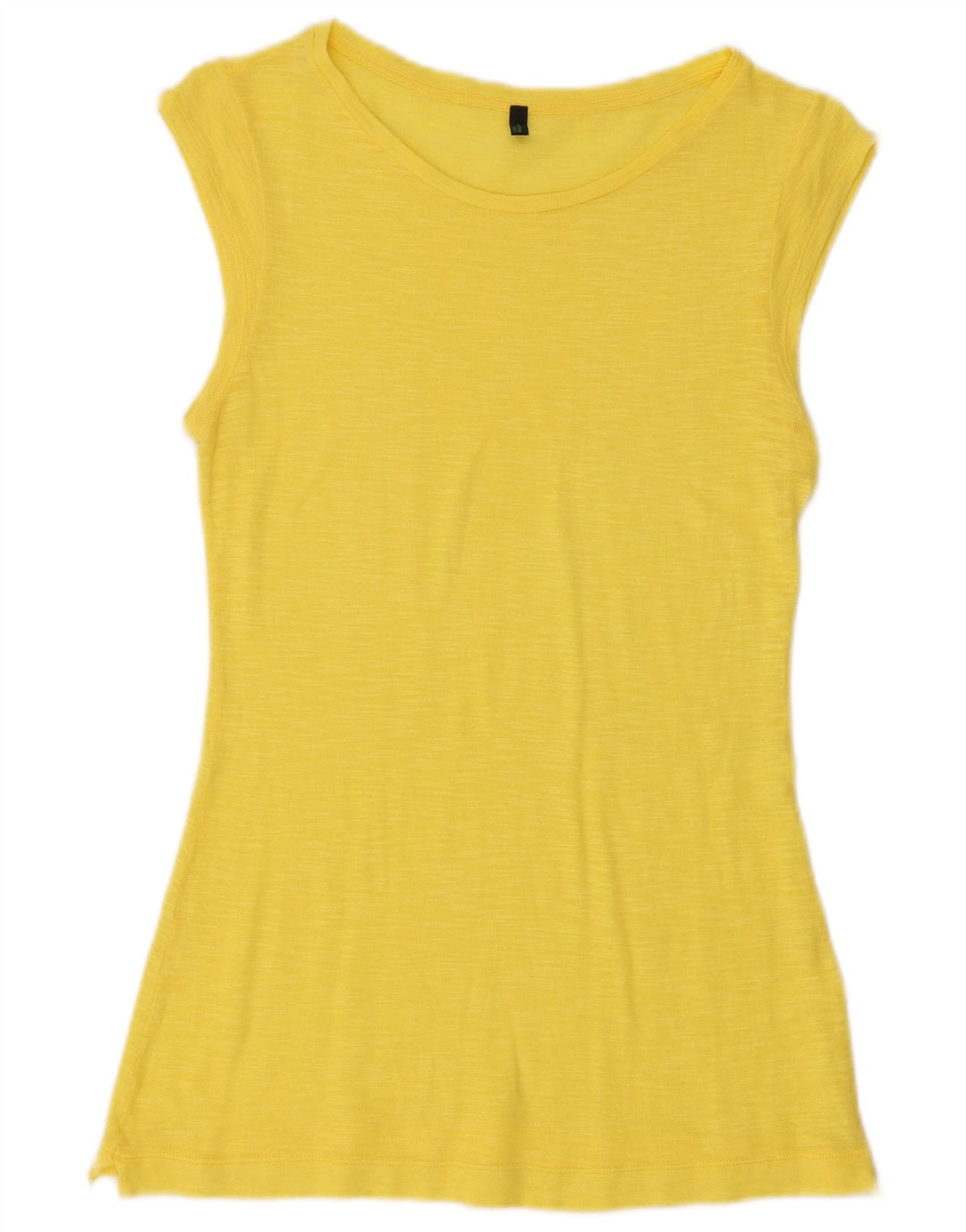Colete feminino Benetton UK 8 pequeno amarelo