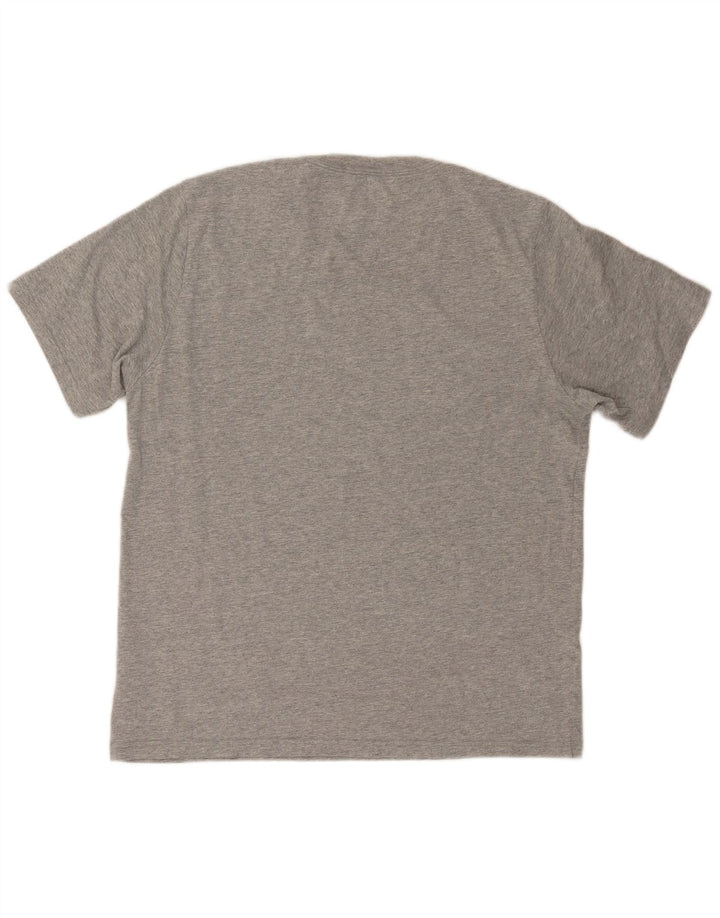 Camiseta Converse masculina gráfica grande algodão manchado cinza
