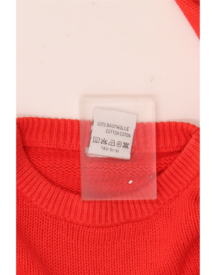 Suéter masculino Puma com gola redonda e algodão vermelho pequeno