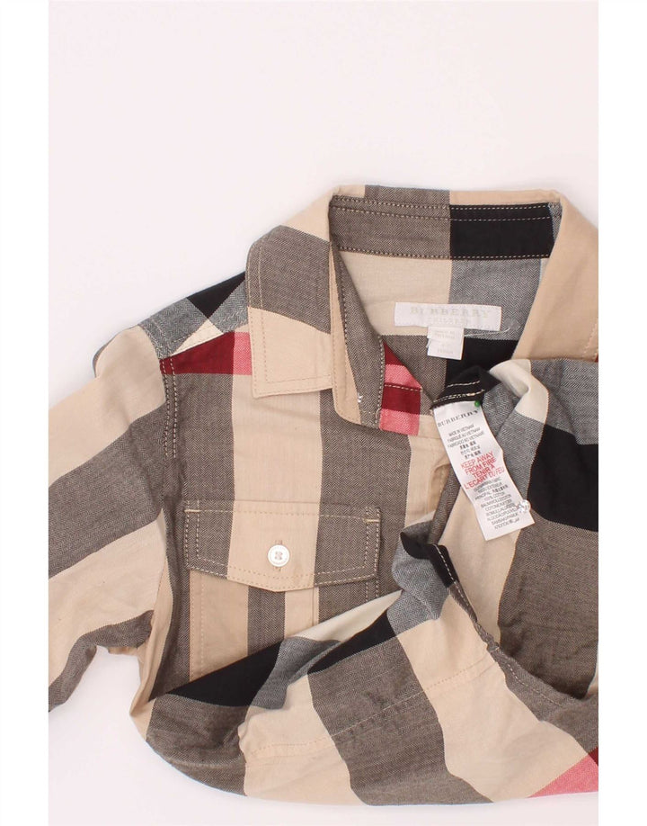 Camisa masculina Burberry 5-6 anos algodão xadrez multicolorido