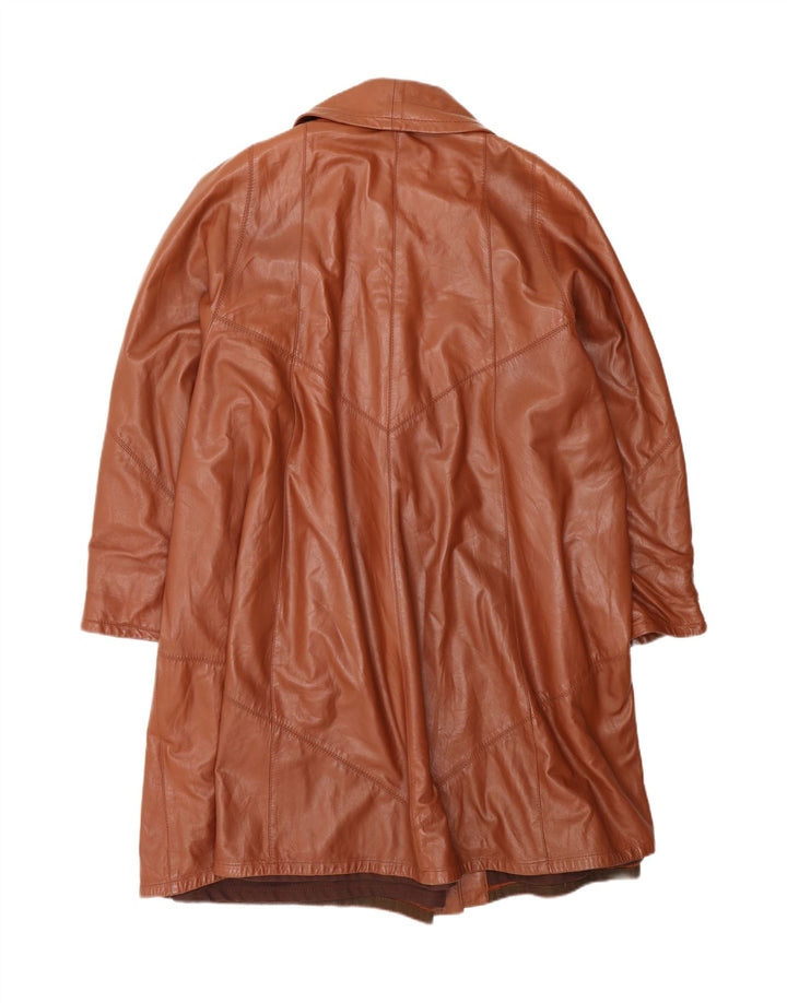 Casaco feminino vintage com peito duplo grande IT 46 grande marrom