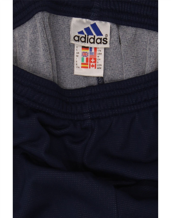 Calça de treino masculina Adidas médio azul marinho colorblock poliamida