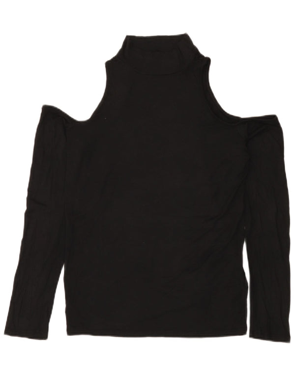 Blusa feminina Lipsy sem ombro UK 12 viscose preta média