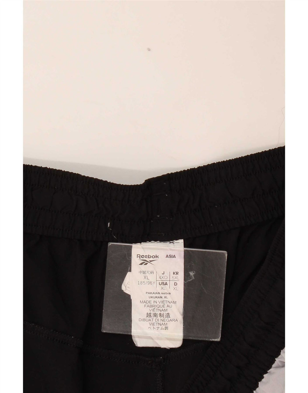 Shorts esportivos gráficos masculinos Reebok XL preto colorblock poliéster