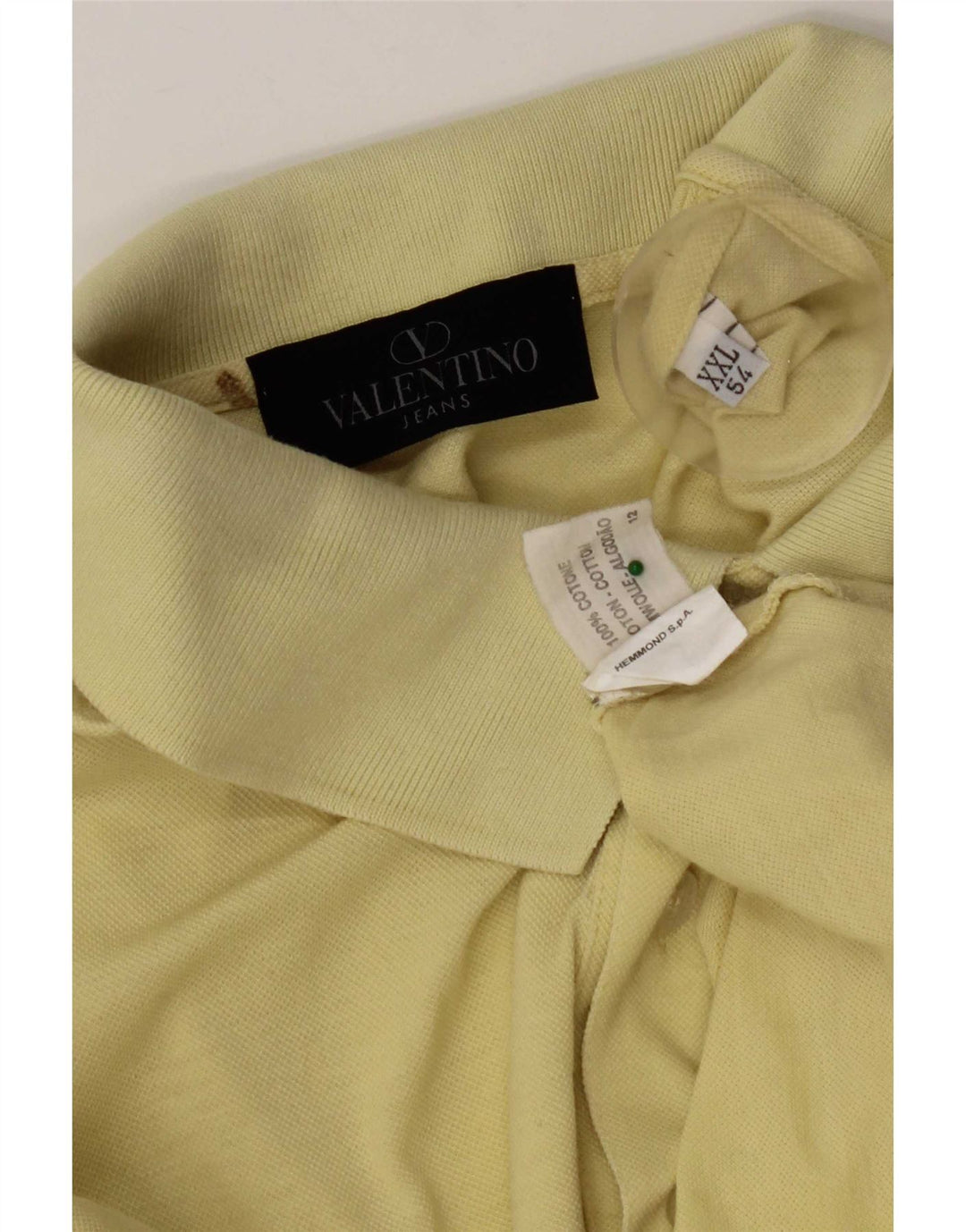 Camisa polo masculina Valentino IT 54 2XL amarela
