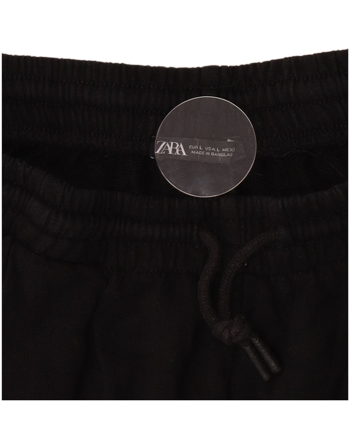 Calça de treino feminina Zara UK 14 grande preta