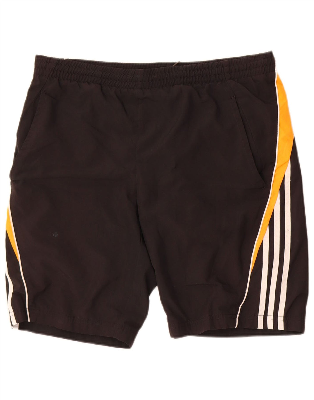 Shorts esportivos masculinos Adidas 12-13 anos preto colorblock poliéster