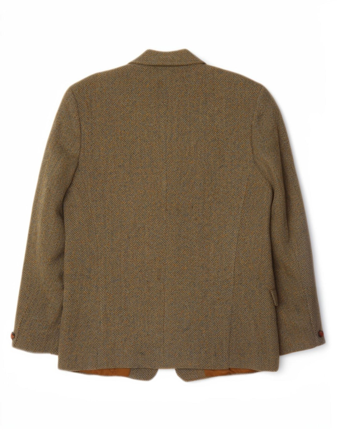 Dunn &Co Masculino Harris Tweed UK 40 Grande Marrom Espinha de Peixe Clássico