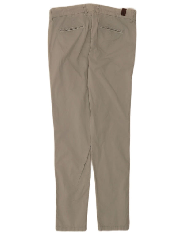 PEUTEREY Calça Chino Feminina Slim EU 40 Médio W30 L30 Algodão Cinza