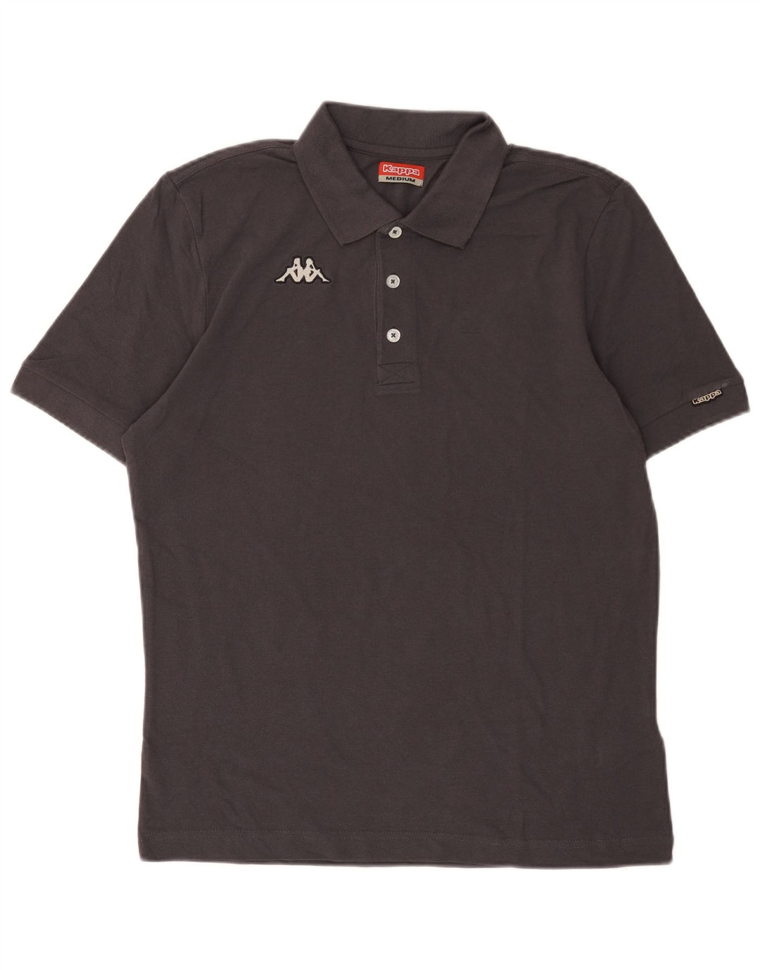 Camisa polo masculina Kappa algodão cinza médio
