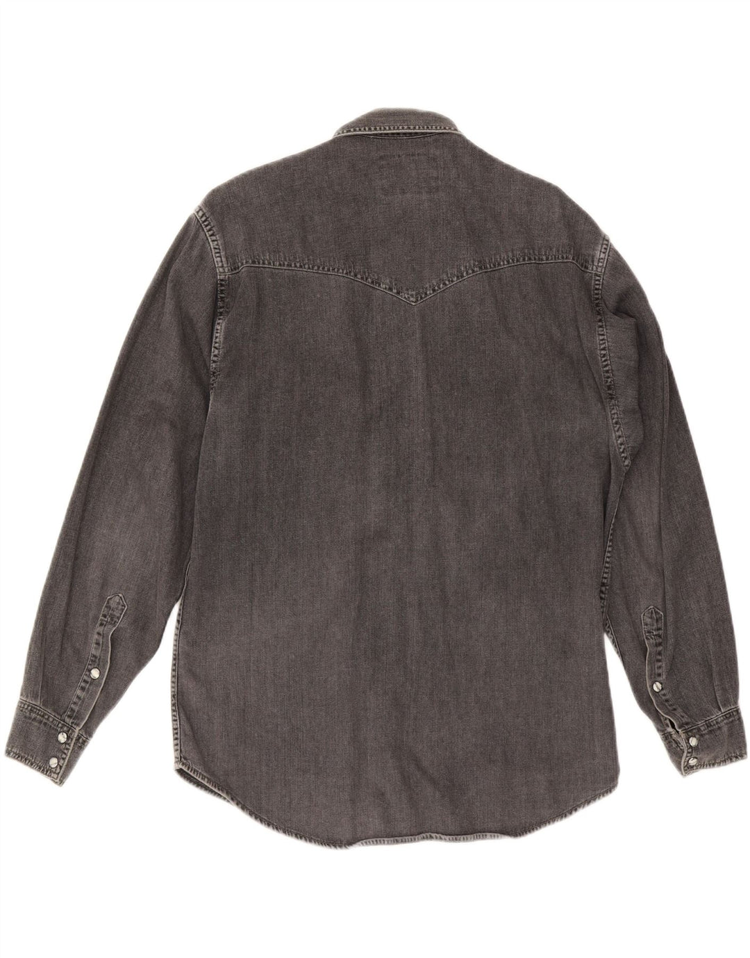 Camisa jeans masculina WRANGLER pequena cinza