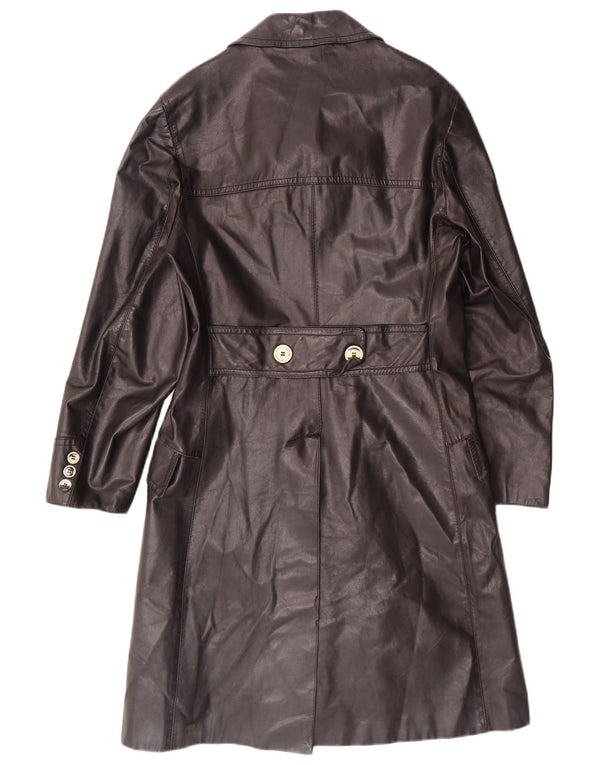 Casaco de couro masculino vintage IT 46 pequeno couro preto clássico