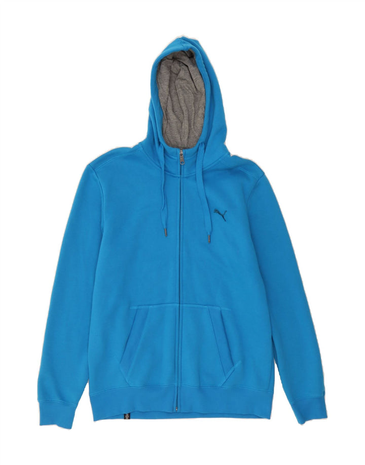 PUMA Mens Zip Hoodie Sweater Large Blue Cotton Vintage Puma and Second-Hand Puma from Messina Hembry 