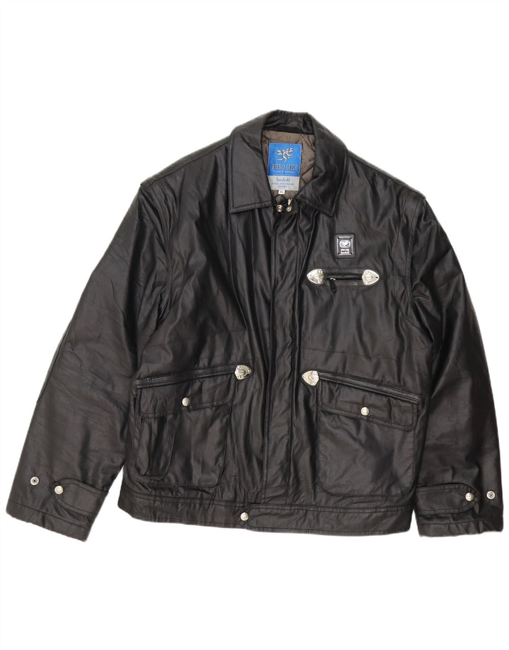 Jaqueta utilitária masculina Piero Guidi UK 42 XL preta