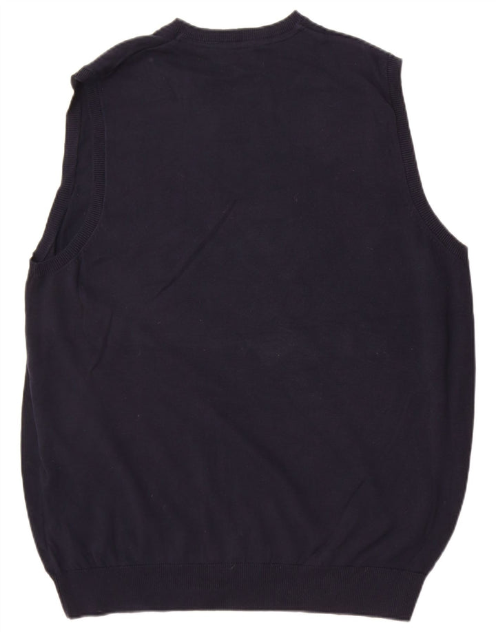 Regata masculina Marks & Spencer com colete XL de algodão azul marinho