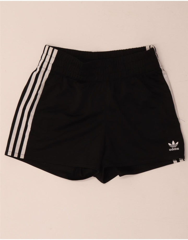 Shorts esportivos femininos Adidas UK 8 pequeno poliéster preto