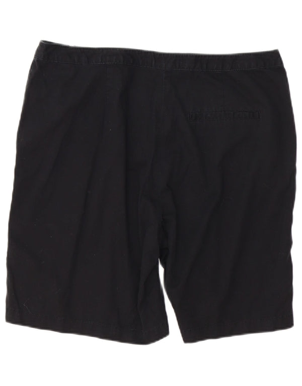 Shorts chino feminino MARKS & SPENCER UK 14 grande W34 algodão preto