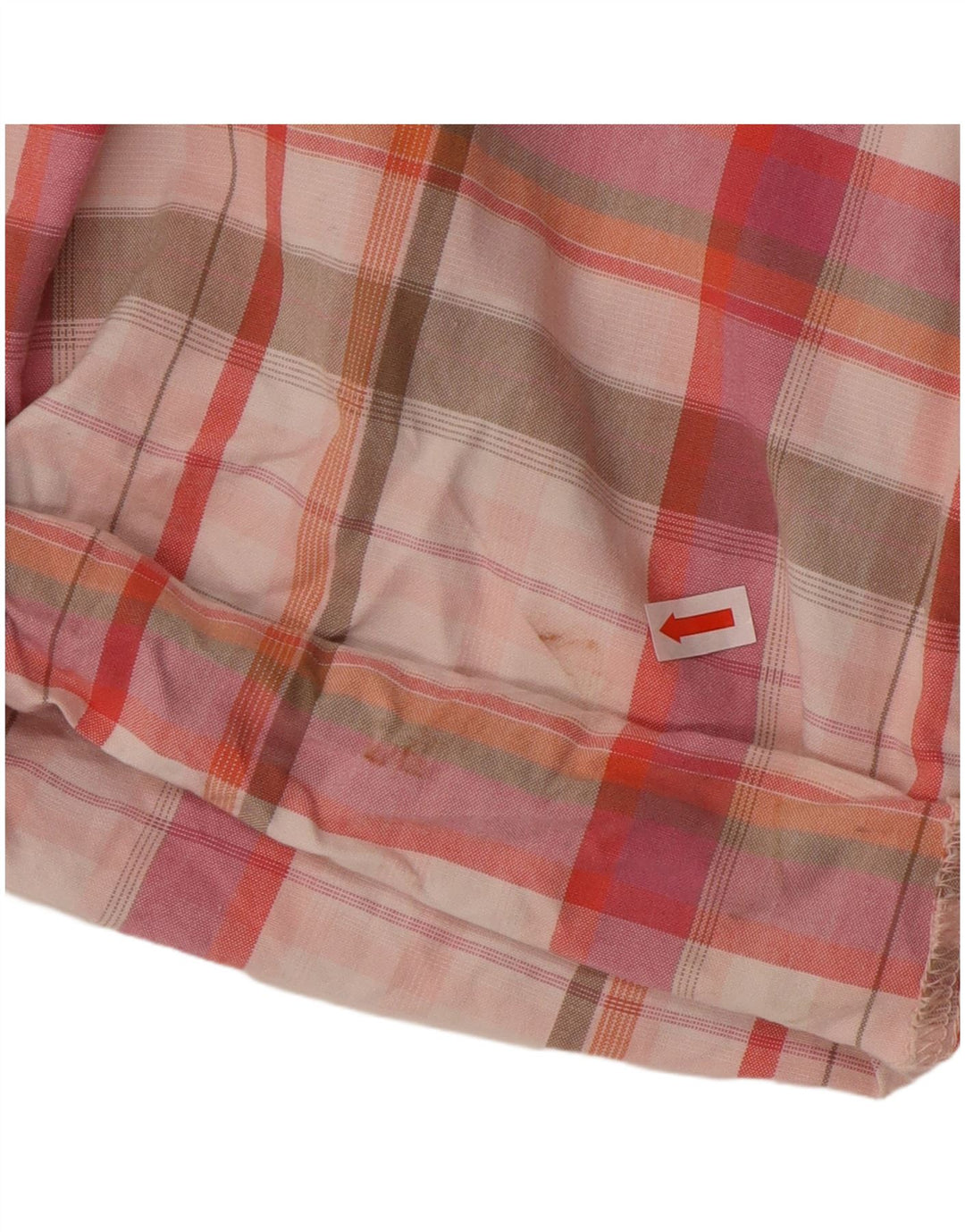 EDDIE BAUER Shorts Chino feminino EUA 6 médio W32 algodão xadrez rosa